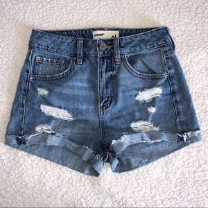 GARAGE Mom Jeans Distressed Jean Shorts Size 1